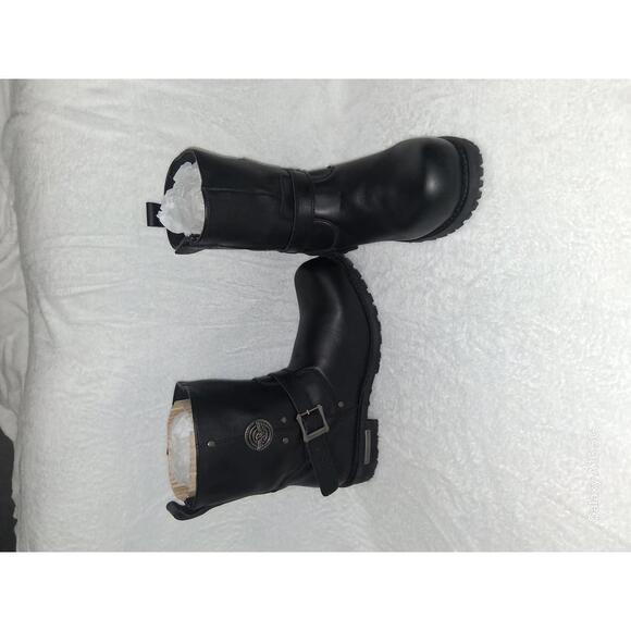 Milwaukee Leather Black Motorcycle Boots Size 15
